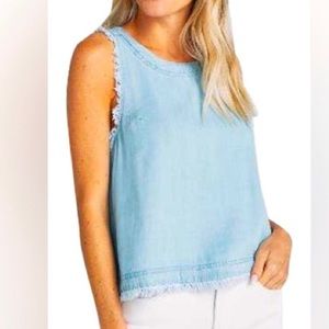 Thread & Supply Chambray Button Back Top